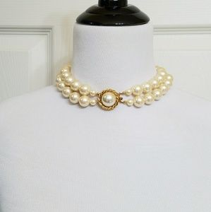 Carolee Faux Pearl Choker